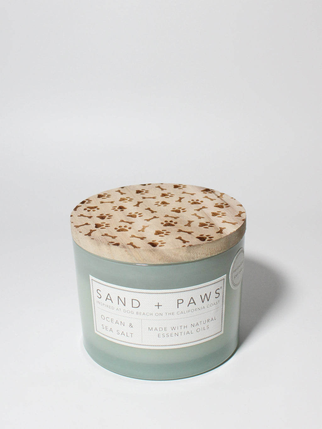 Cozy Sand + Paws Ocean & Sea Salt 12 oz scented candle